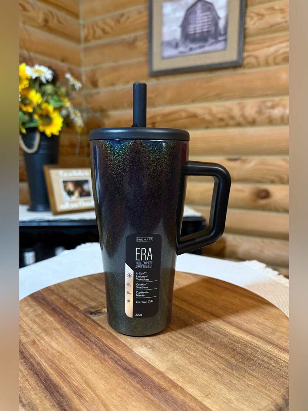 GLITTER CHARCOAL Brumate 20oz ERA Straw Tumbler • LIMITED EDITION